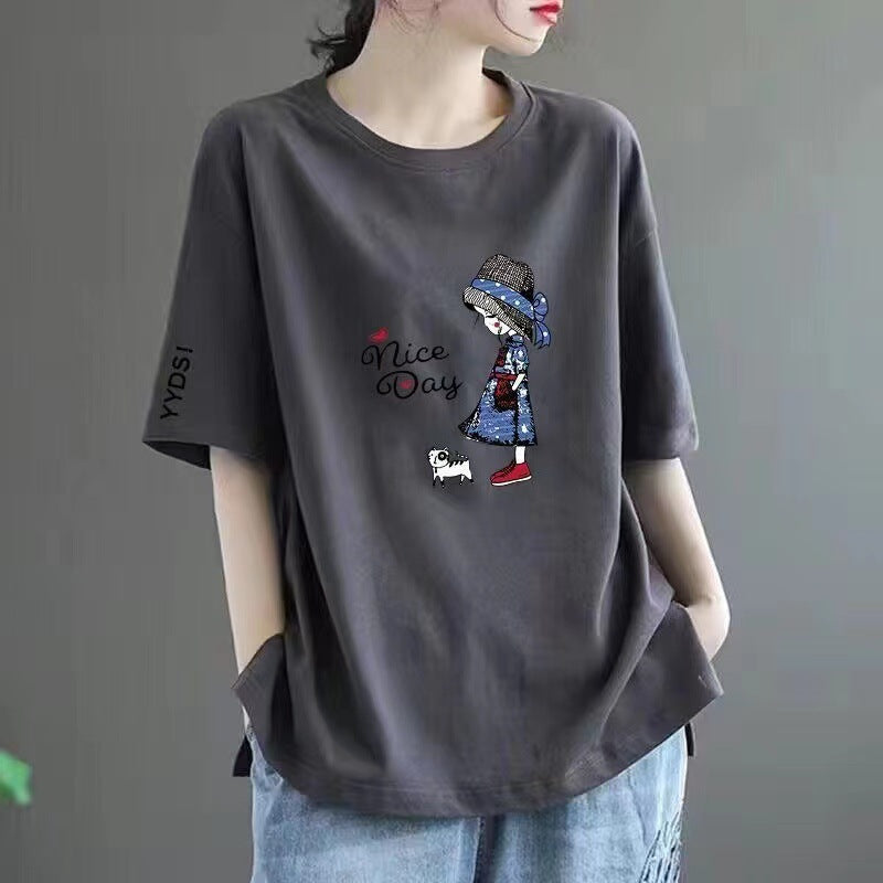 Plus-size women's short-sleeved shirts