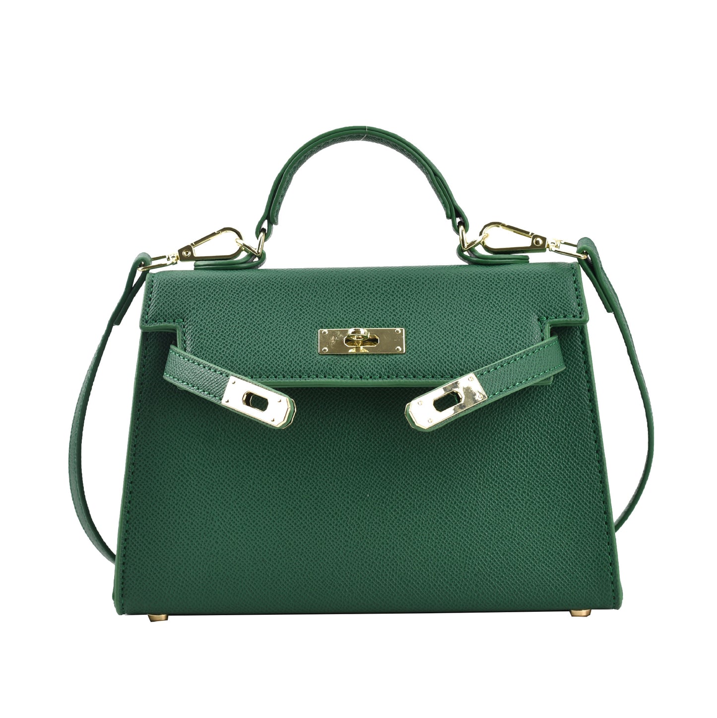 Texture Lock Portable Small Square Bag Women's 2022 New All-match Classic Shoulder Bag PU Fashion Kelly Bag