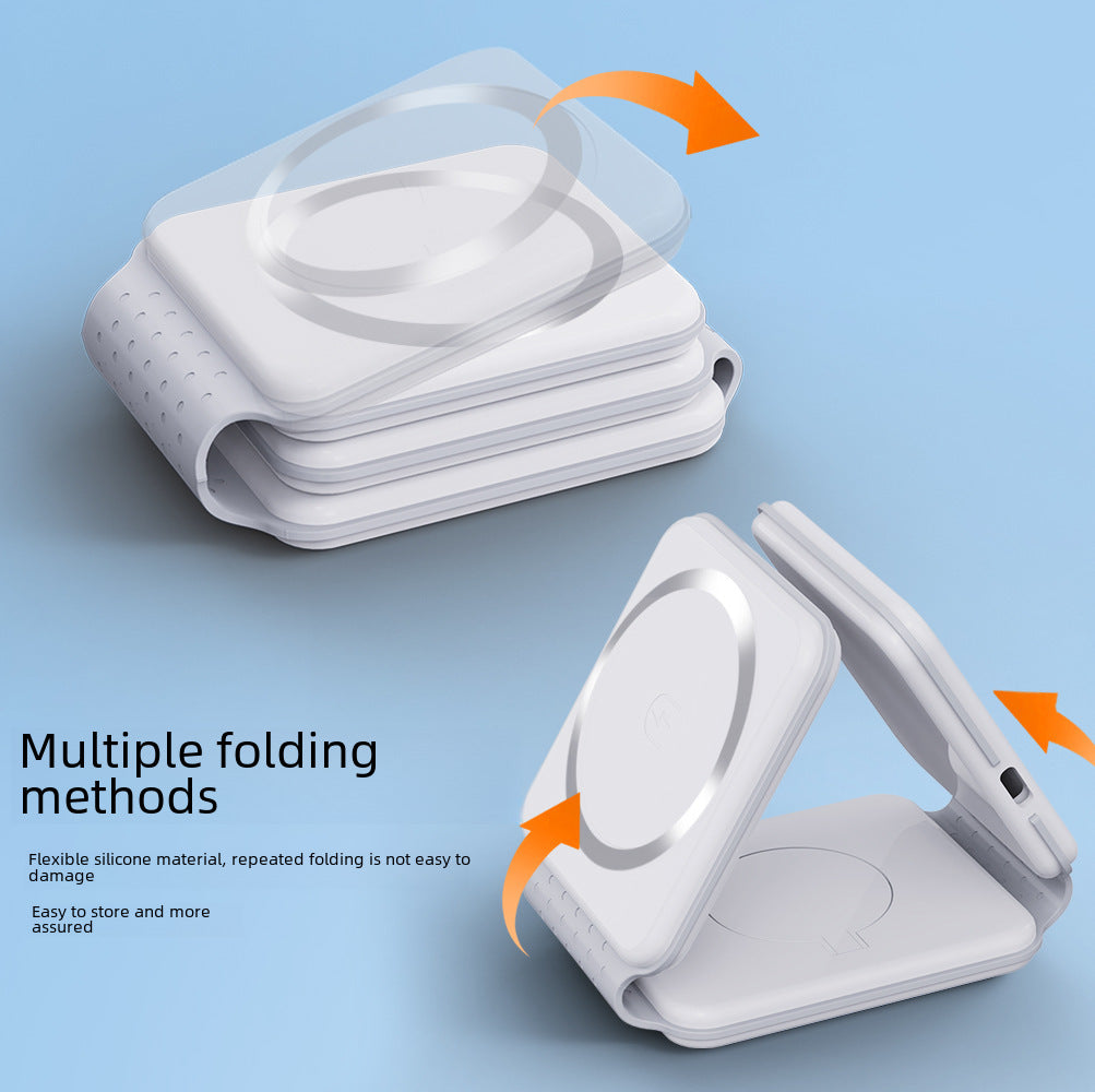 Foldable 3-in-1 Magnetic Wireless Charger