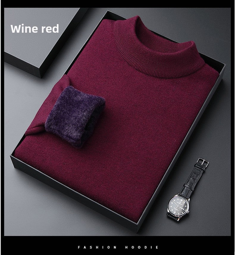 Men's Fleece Padded Sweater Long Sleeve Pullover