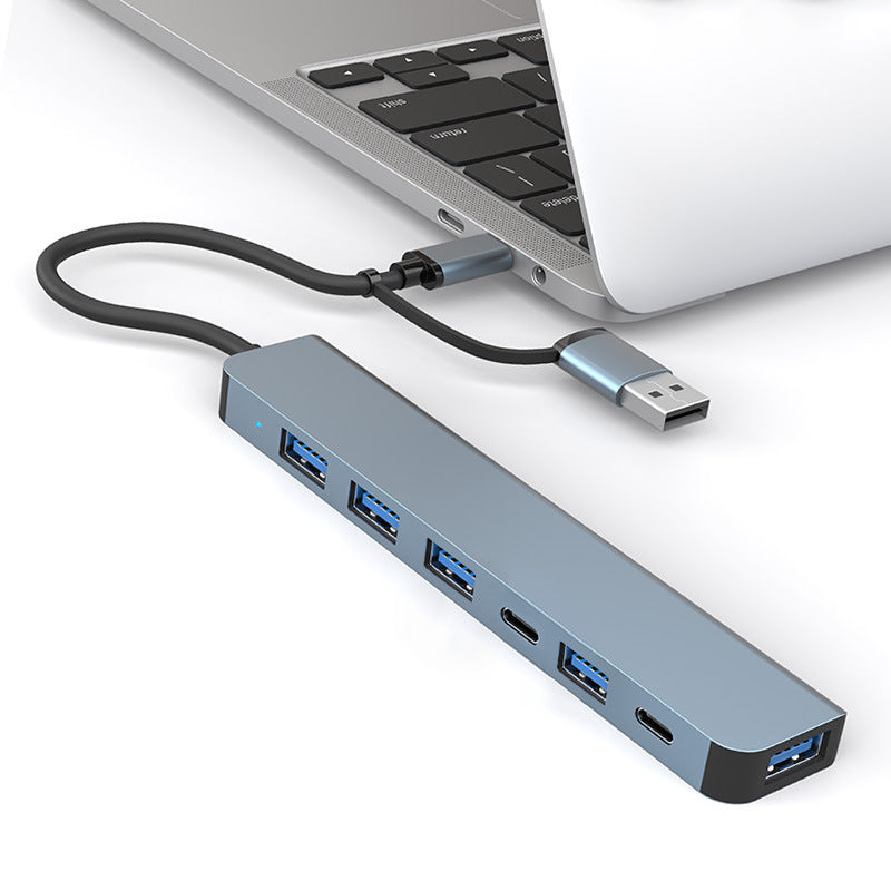 Two-to-seven splitter seven-in-one docking station usb3.0 high-speed transmission hub docking station multi-function hub