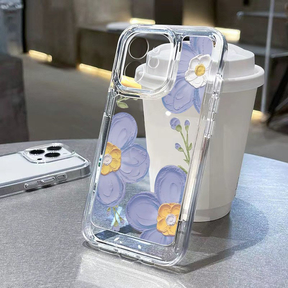 A phone case with a screen full of flowers
