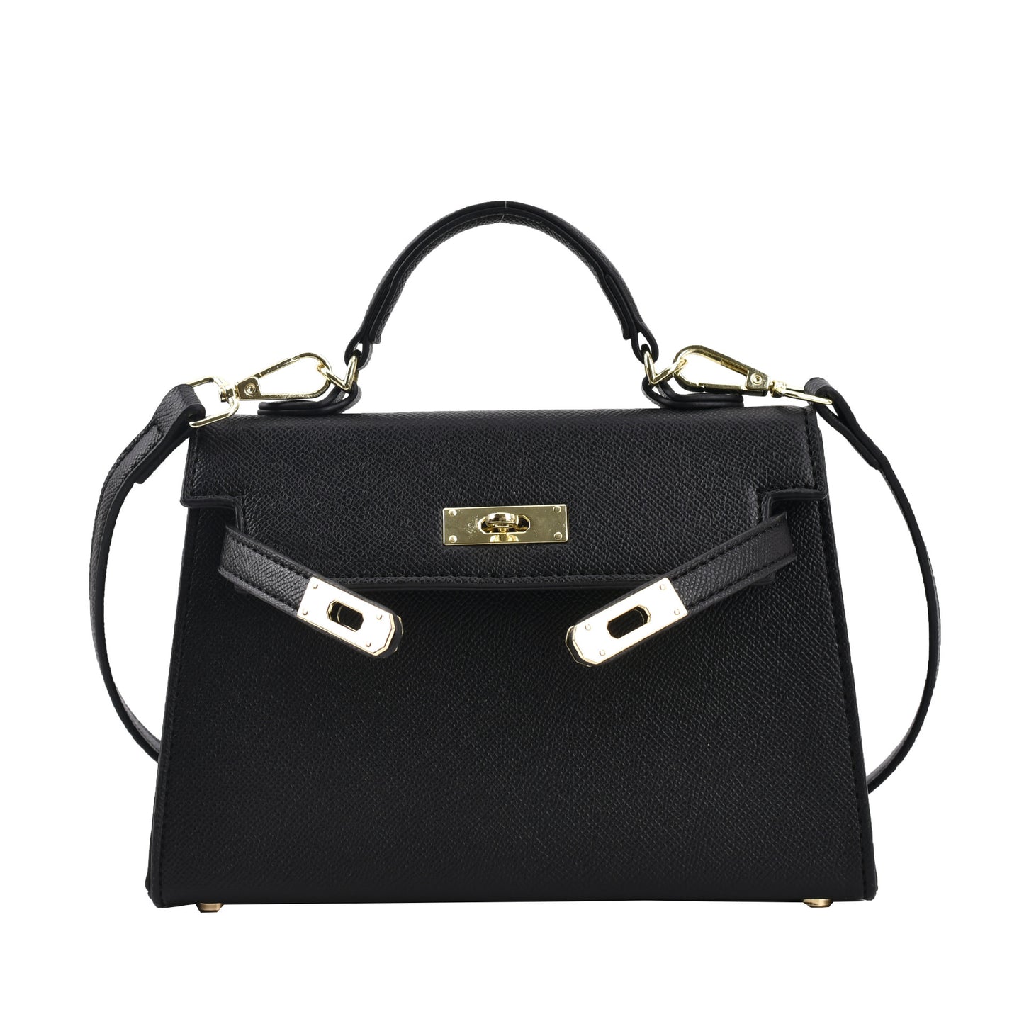 Texture Lock Portable Small Square Bag Women's 2022 New All-match Classic Shoulder Bag PU Fashion Kelly Bag