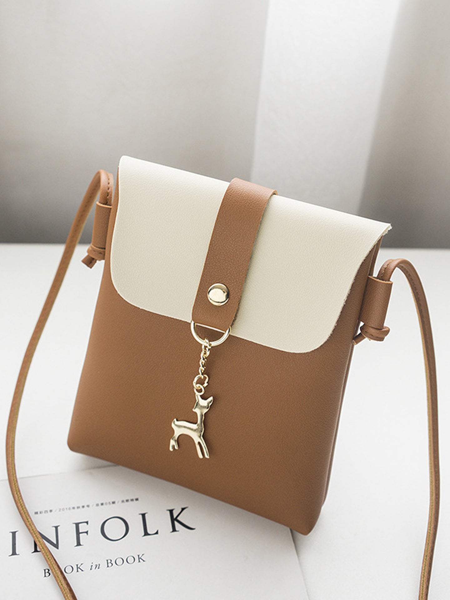 Coin Purse Summer Vertical Small Square Bag Fawn Shoulder Fancy Crossbody Bag Women's Small Bag Mini Mobile Phone Bag
