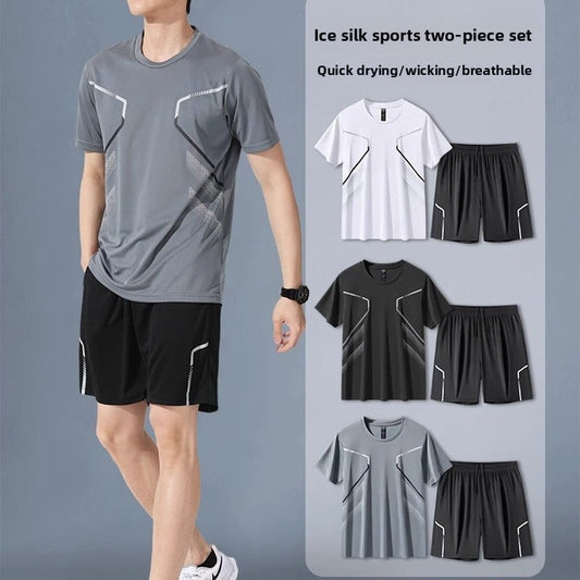 Summer men's quick-drying sports outfit set