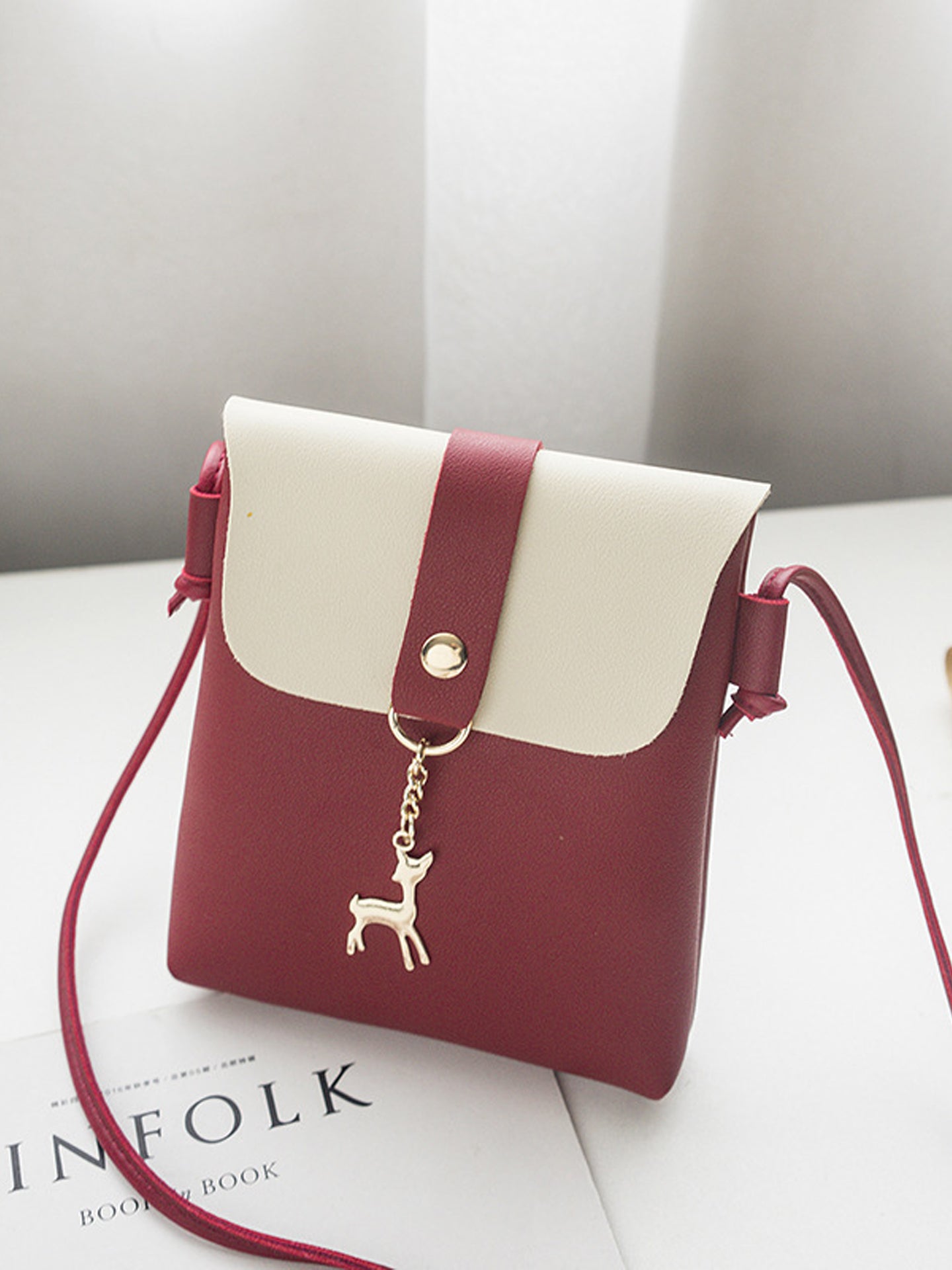 Coin Purse Summer Vertical Small Square Bag Fawn Shoulder Fancy Crossbody Bag Women's Small Bag Mini Mobile Phone Bag
