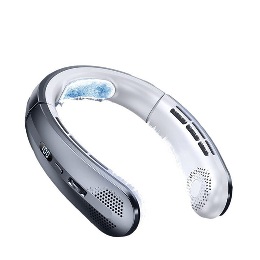 Rechargeable Bladeless Neck Fan with Digital Display
