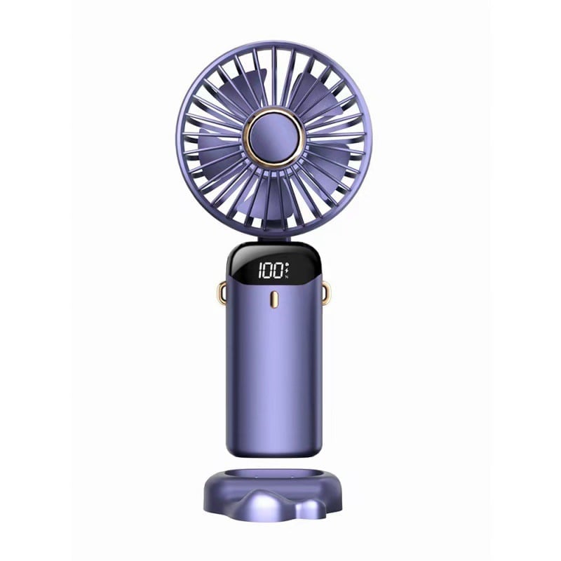 USB Portable Handheld Fan ? Foldable Mini Neck Fan with Digital Display & Aroma Function