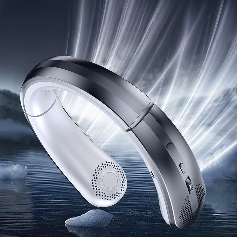 Rechargeable Bladeless Neck Fan with Digital Display