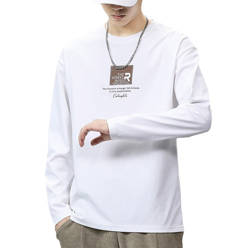 Fashionable printed long-sleeved T-shirt