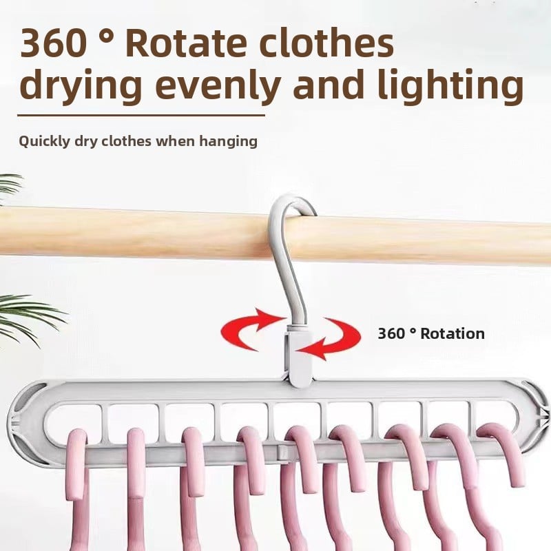 Multi-functional nine-hole drying rack household drying clothes storage artifact horizontal and vertical dual-purpose rack hanging to save space