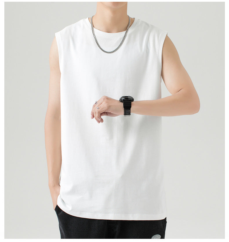 Pure Cotton Sleeveless Vest for Sports and Casual Wear