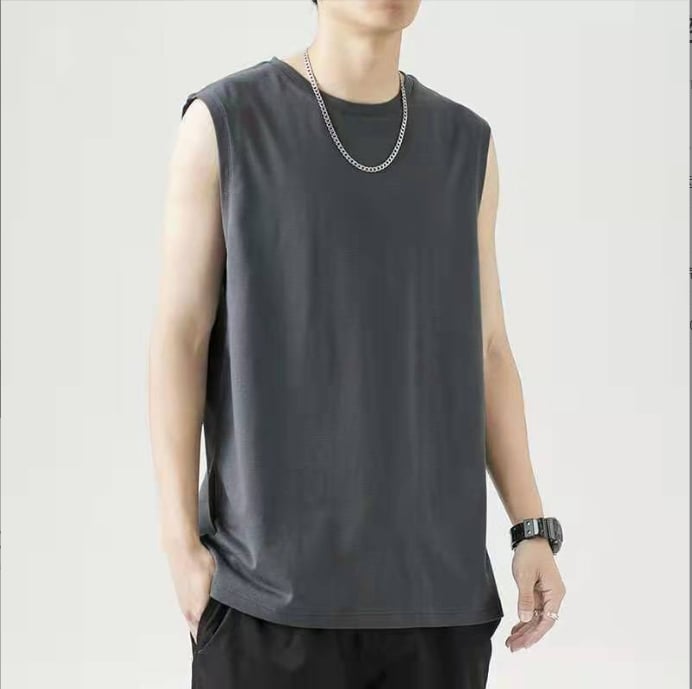 Pure Cotton Sleeveless Vest for Sports and Casual Wear