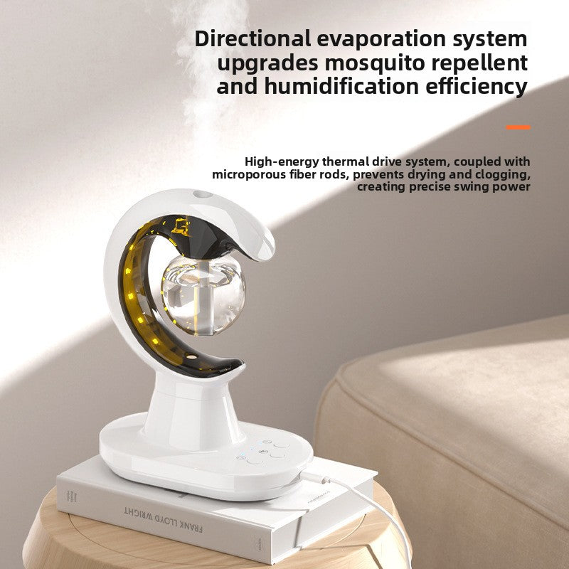 Moon-Shaped Humidifier Mosquito Repellent Night Light