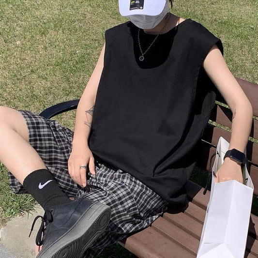 Pure Cotton Sleeveless Vest for Sports and Casual Wear