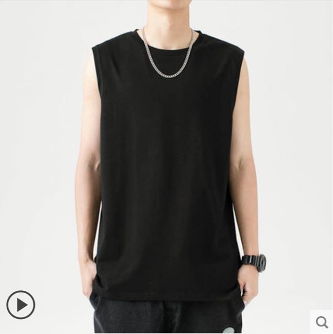 Pure Cotton Sleeveless Vest for Sports and Casual Wear