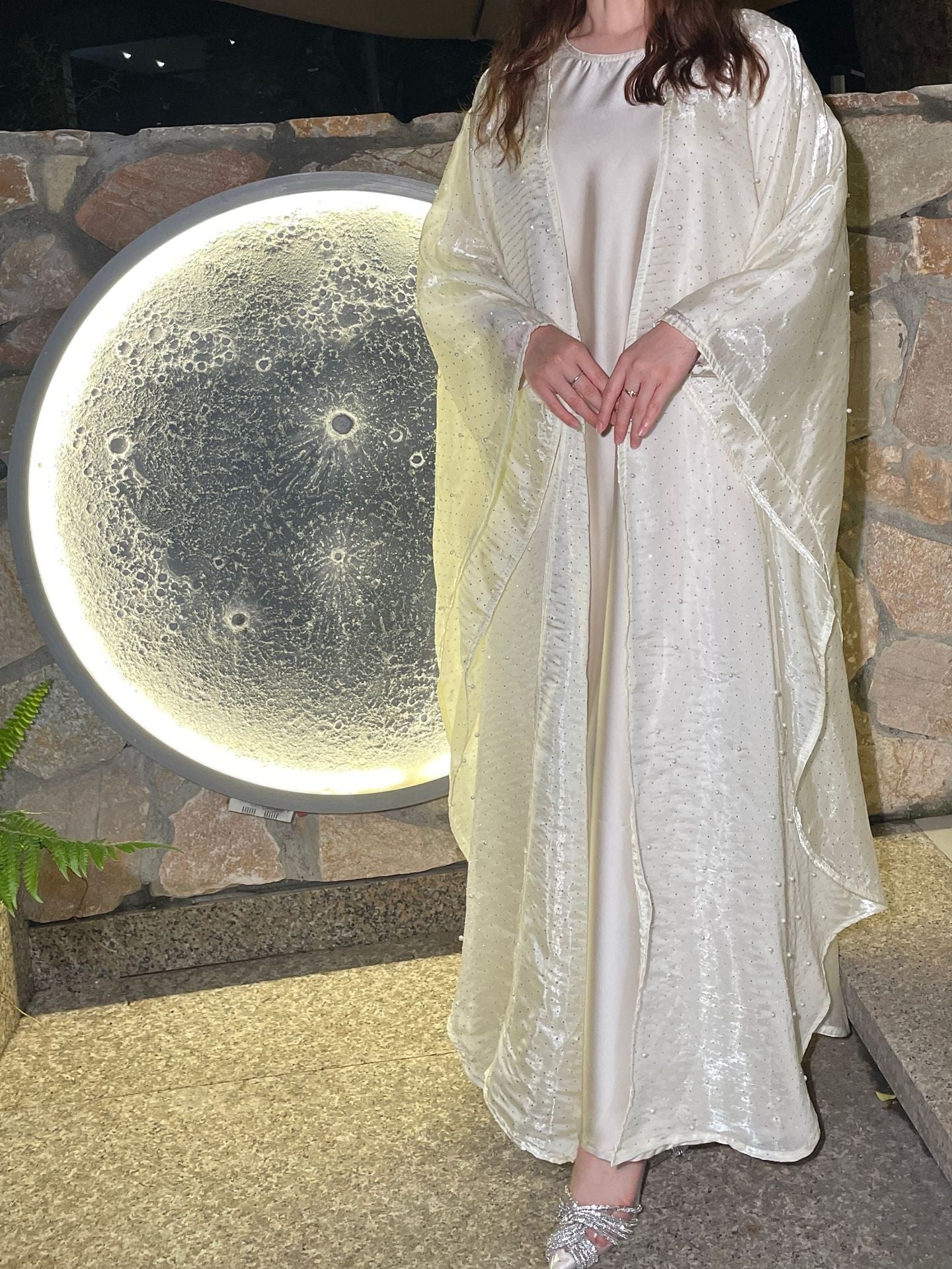 Stitched diamond bead robe