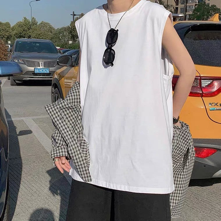 Pure Cotton Sleeveless Vest for Sports and Casual Wear