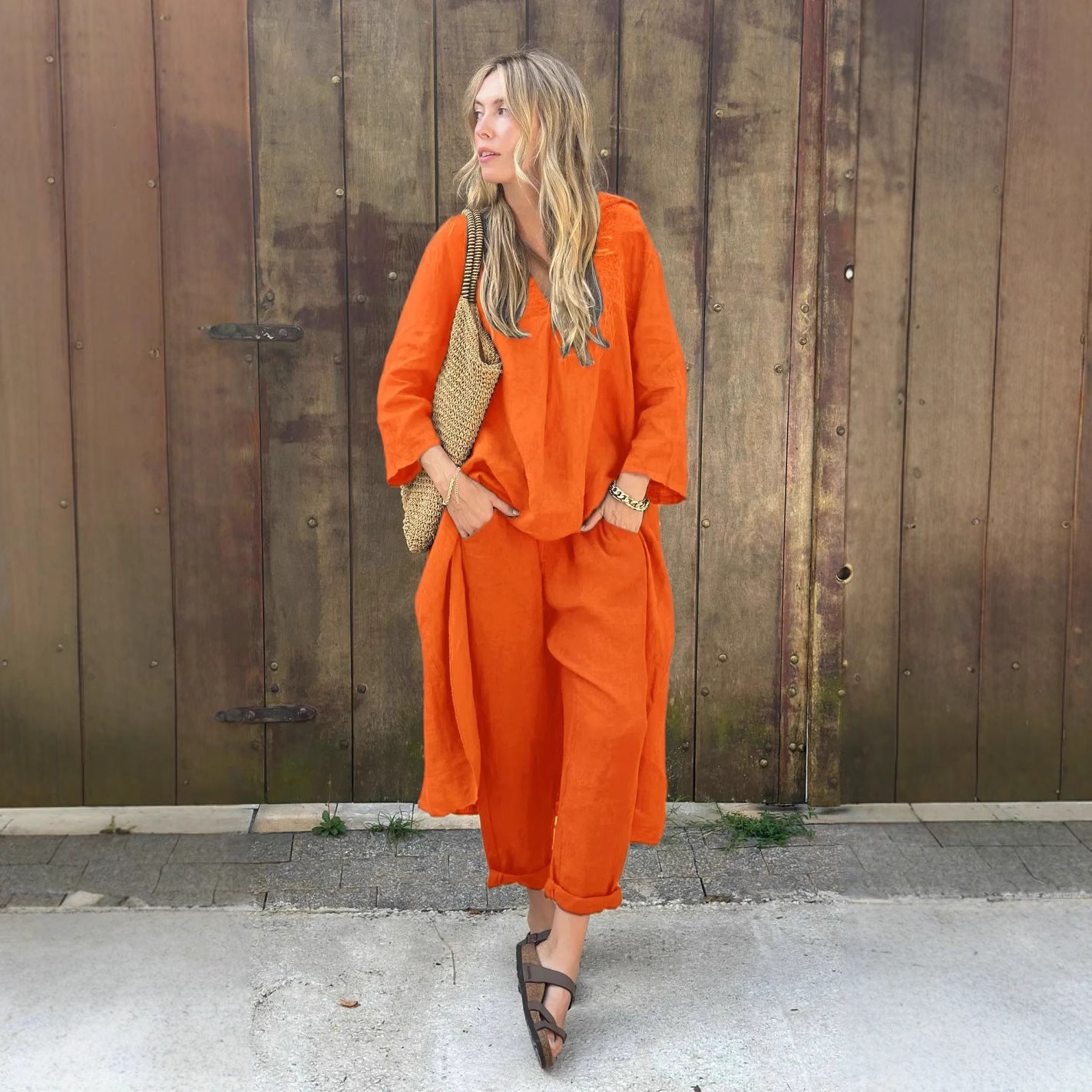 Women Cotton Linen Set