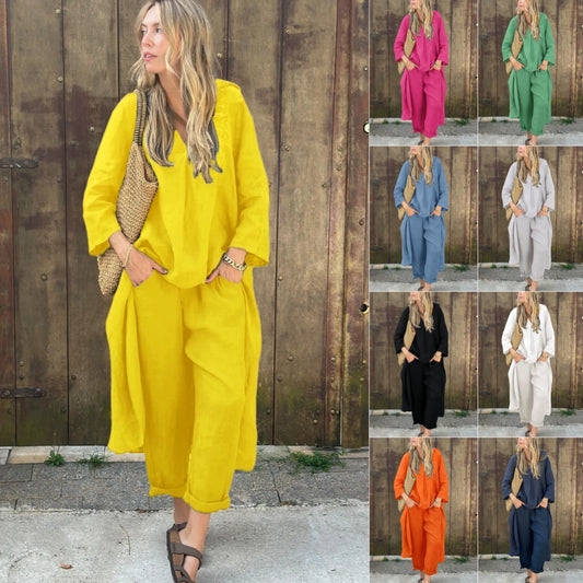 Women Cotton Linen Set