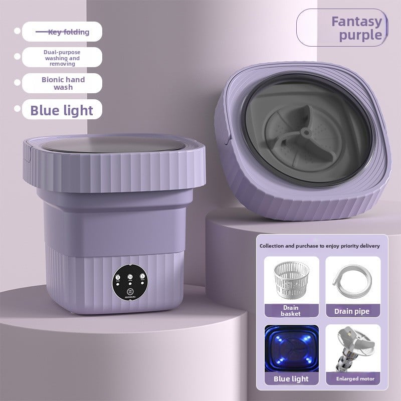 Folding washing machine portable automatic dormitory travel essential mini underwear socks washing machine