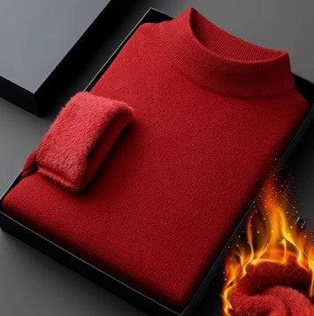 Men's Fleece Padded Sweater Long Sleeve Pullover