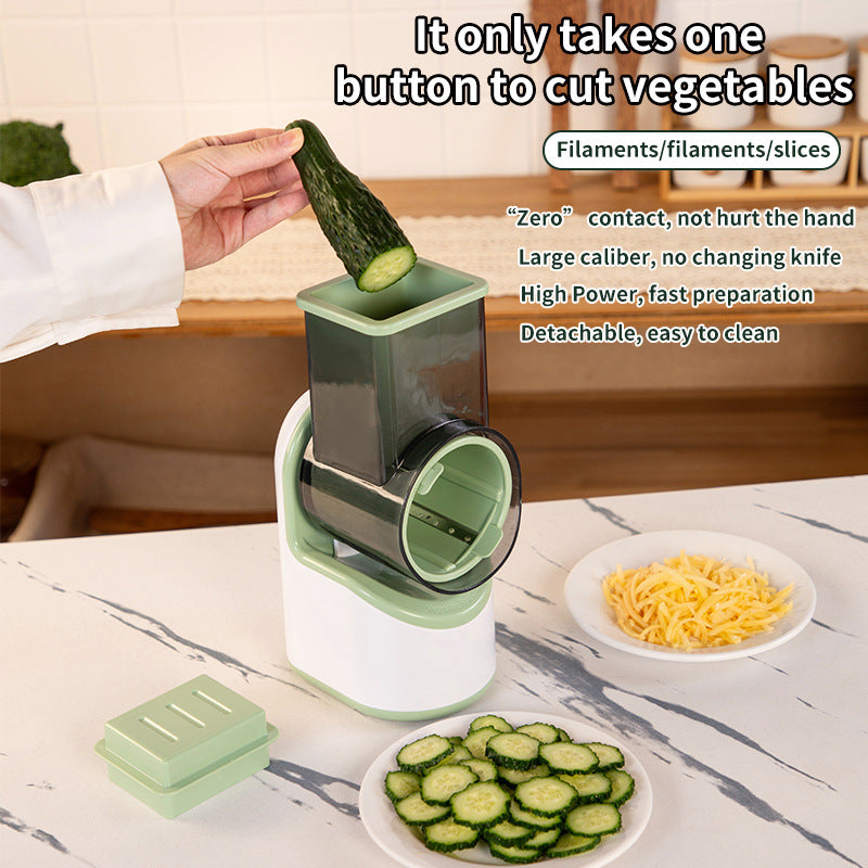 Multifunctional Electric Vegetable Cutter with Automatic Roller for Home Kitchen