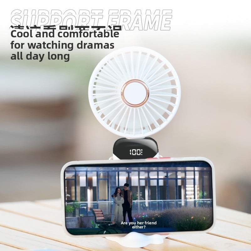 USB Portable Handheld Fan ? Foldable Mini Neck Fan with Digital Display & Aroma Function