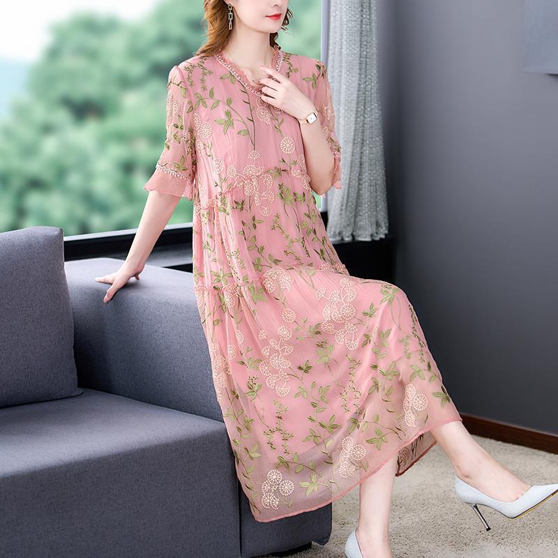 Mulberry silk cover-up dress