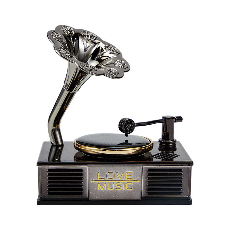 Car Solar-Powered Phonograph Perfume Ornament
