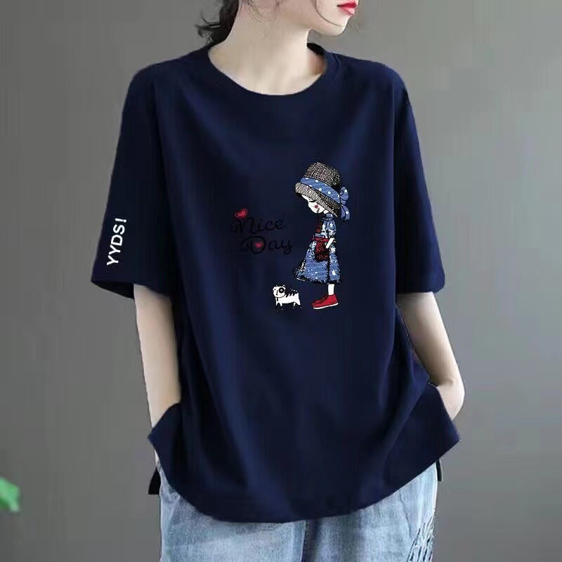 Plus-size women's short-sleeved shirts