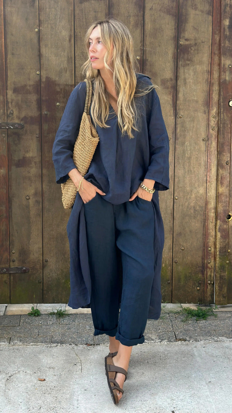 Women Cotton Linen Set