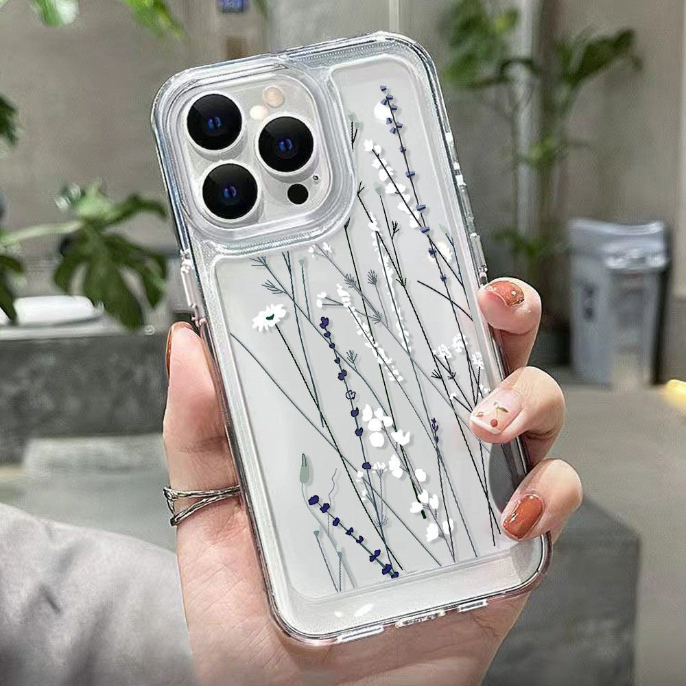 A phone case with a screen full of flowers