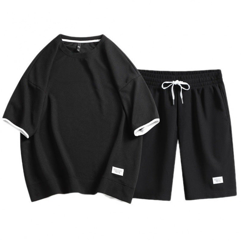 Waffle Short-Sleeved Sports Suit Men's